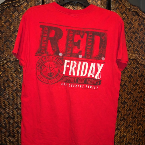 Red Friday support our troops Chris Kyle Frog Foundation size M - Picture 1 of 4